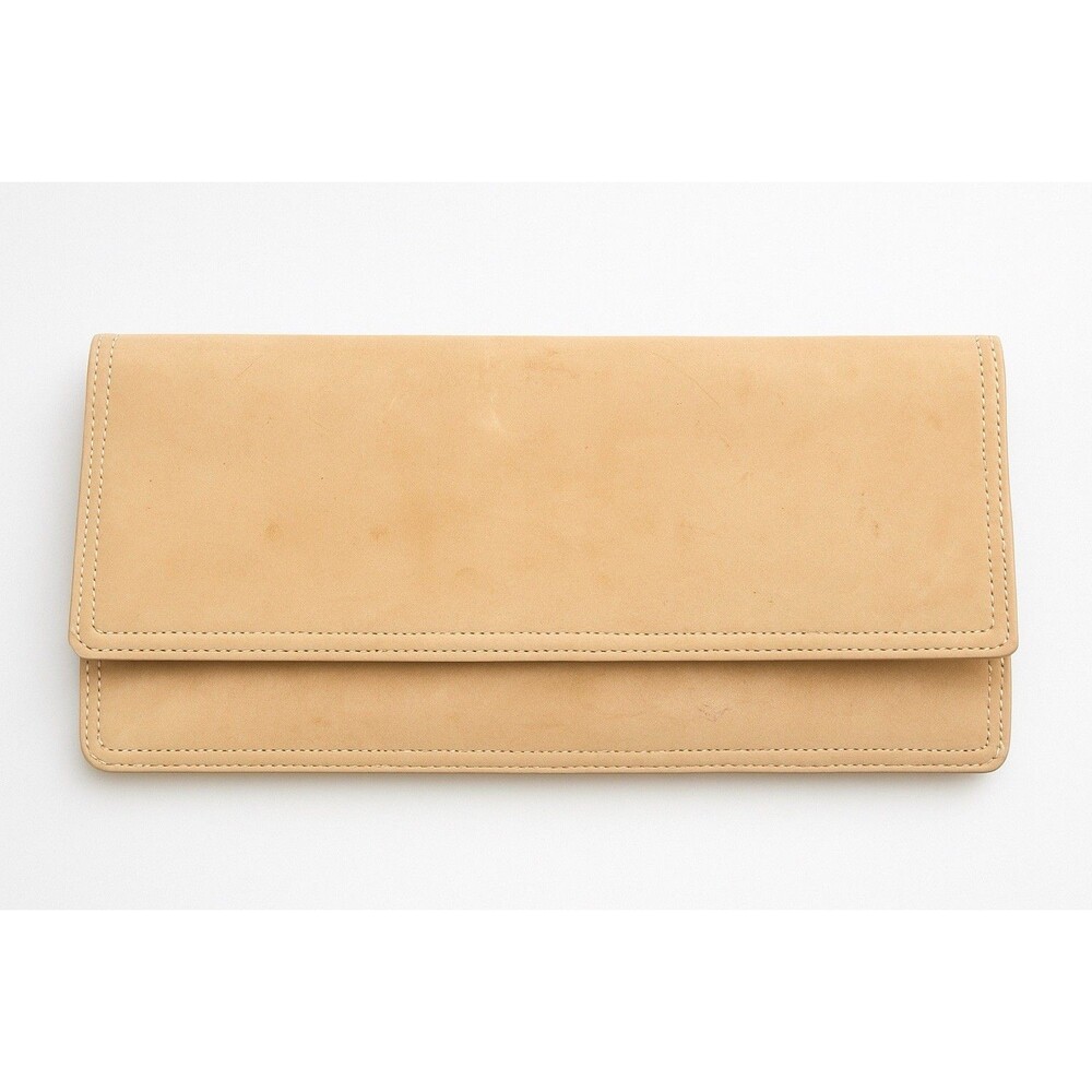 Vintage BOTTEGA VENETA Butter Calf Leather, Tan, Oversized Flap Clutch
